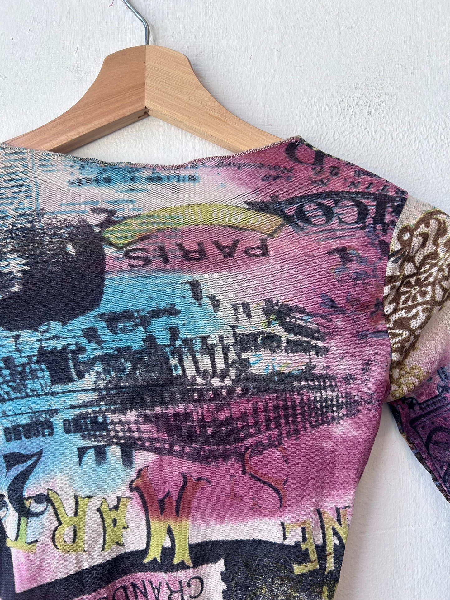 Y2K Long Sleeve Mesh Top