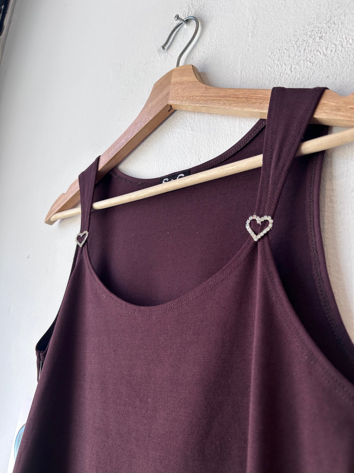 90's Rhinestone Heart Tank Top