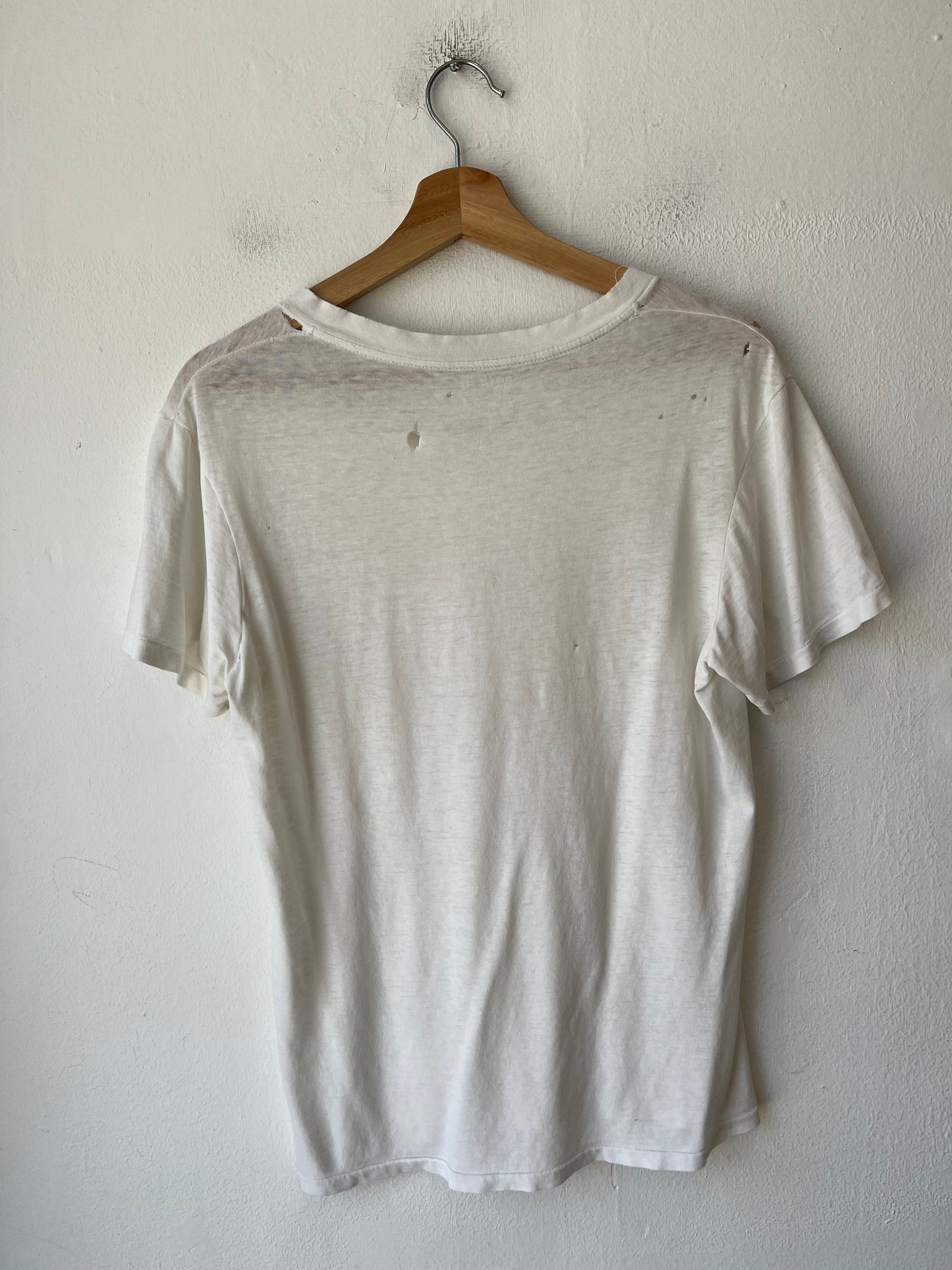 Y2K Distressed White T-Shirt