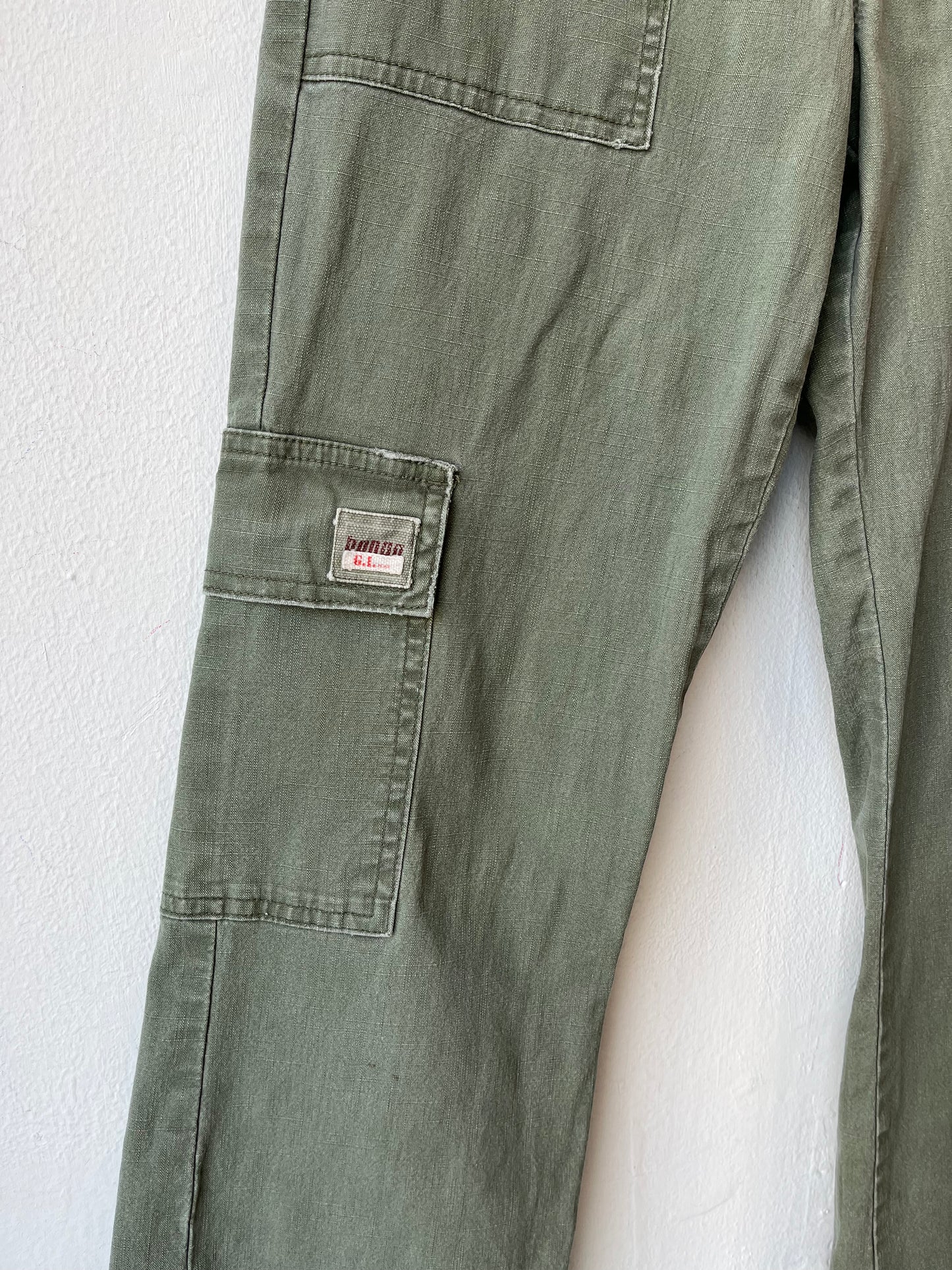 Y2K Green Cargo Pants 28"