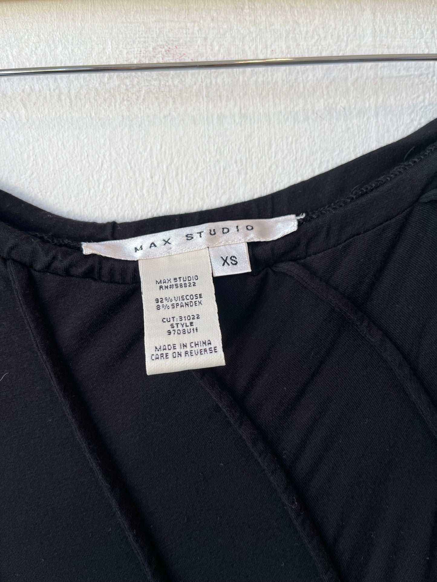 Y2K Black Cotton Midi Skirt 27-30"