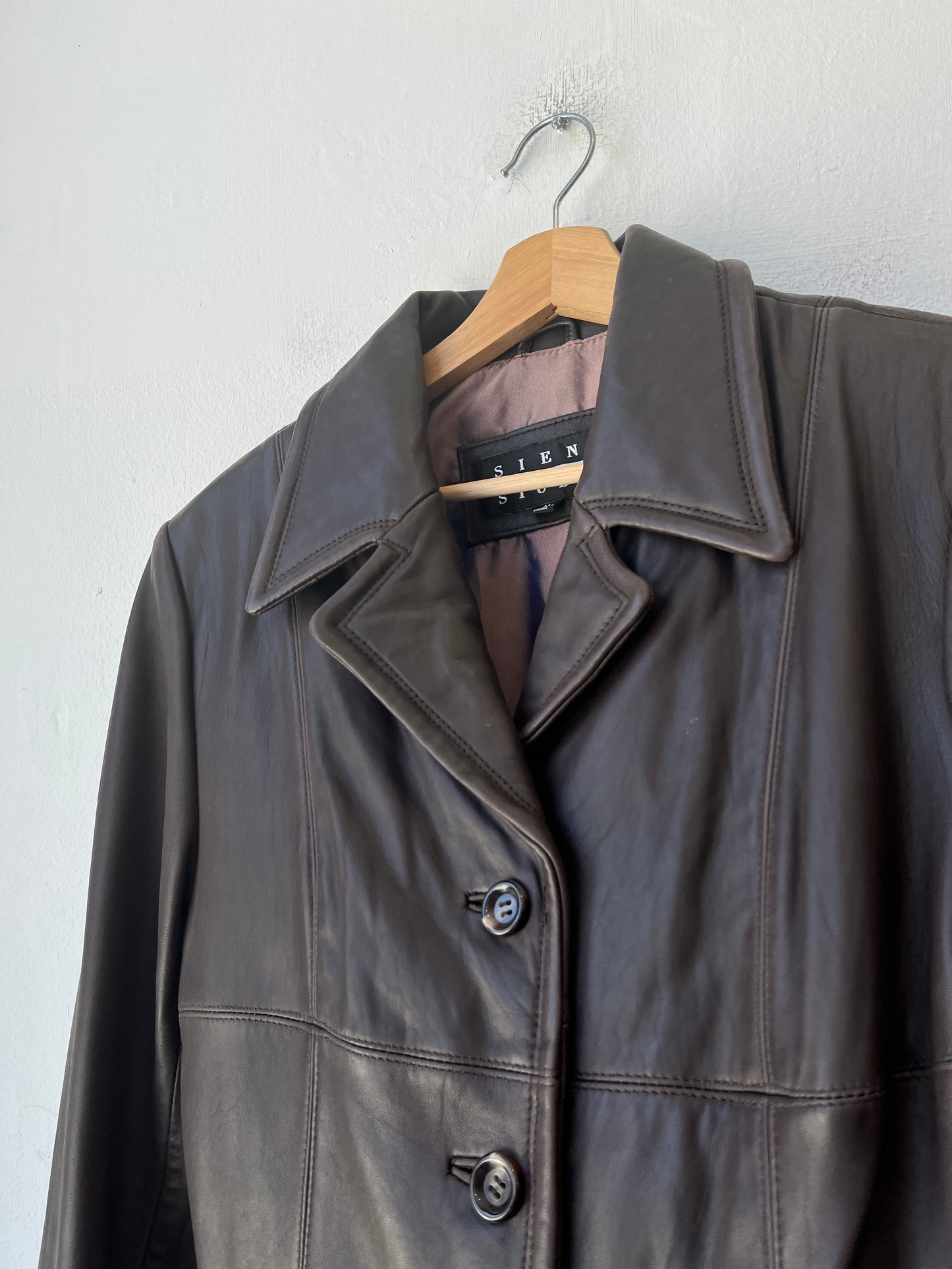 Y2K Leather Coat