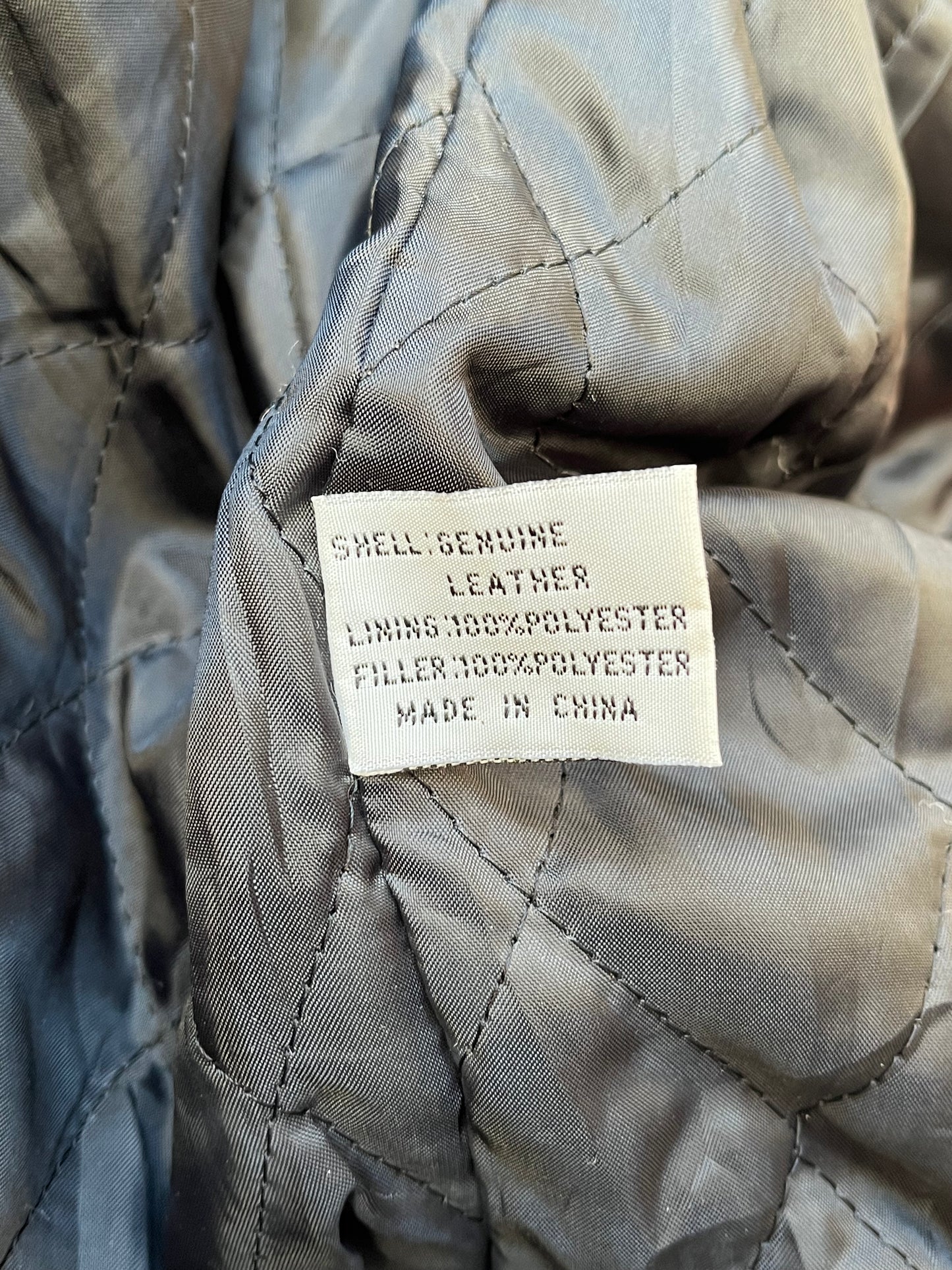 90's Black Leather Bomber Jacket