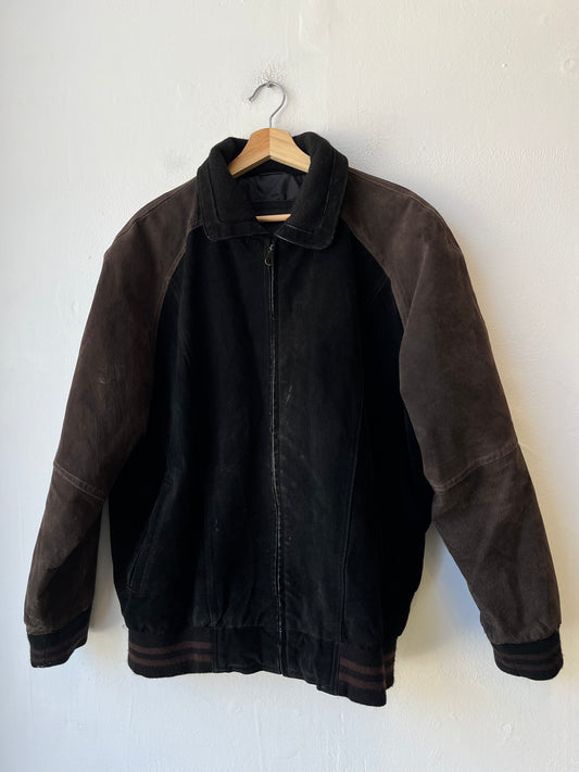 Y2K Suede Bomber Jacket