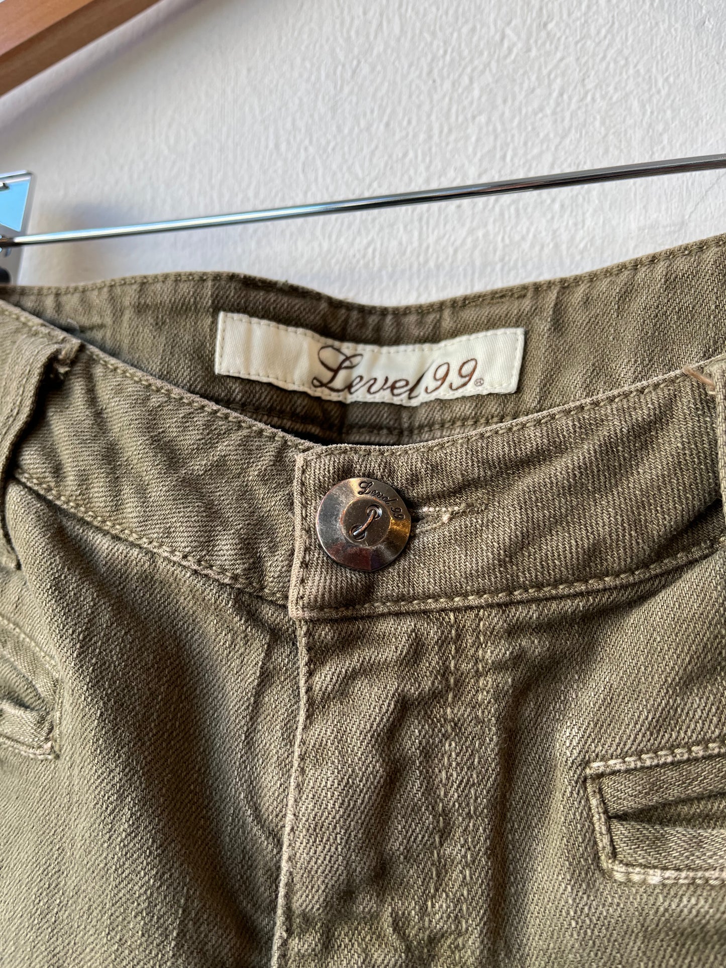 Y2K Green Flare Jeans 26"