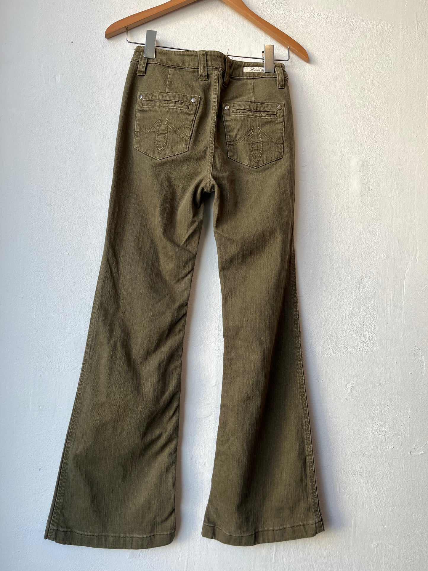 Y2K Green Flare Jeans 26"