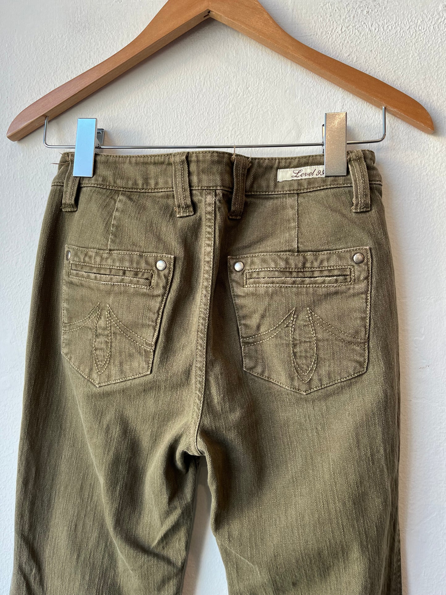 Y2K Green Flare Jeans 26"