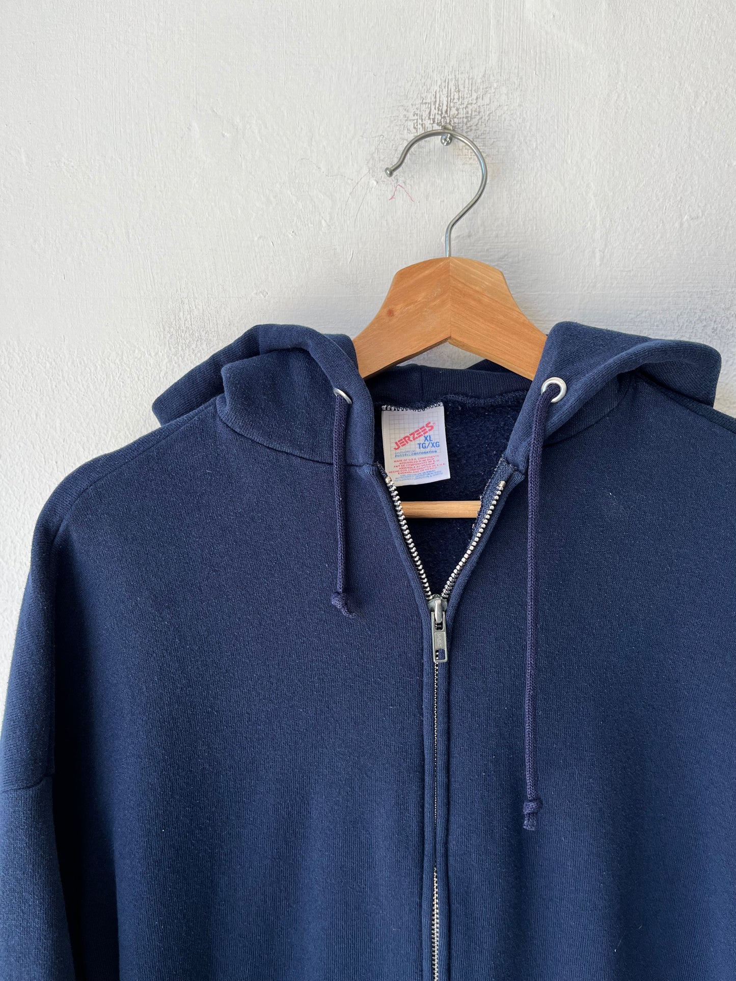 90's Navy Zip Up Hoodie