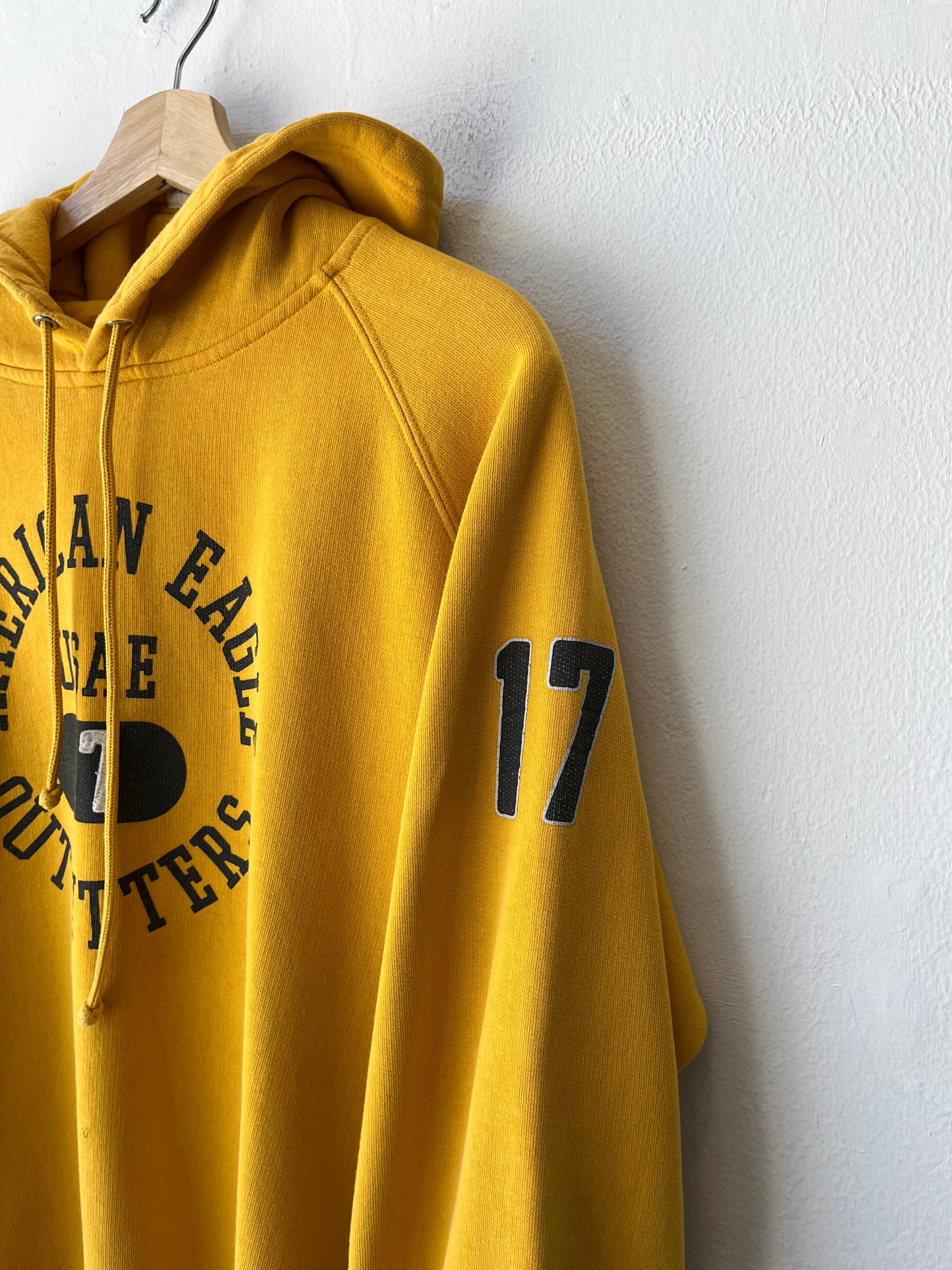 Y2K American Eagle Yellow Hoodie