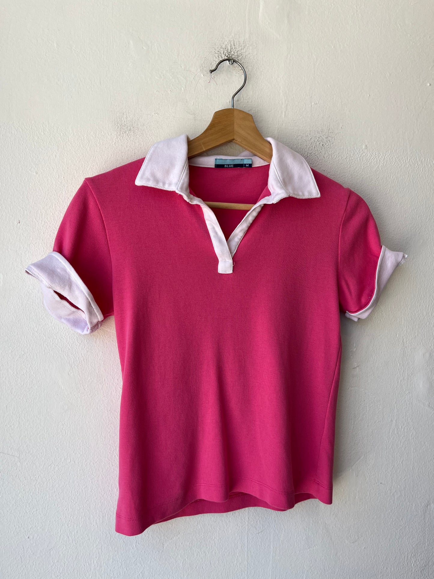 Y2K Pink Polo Shirt