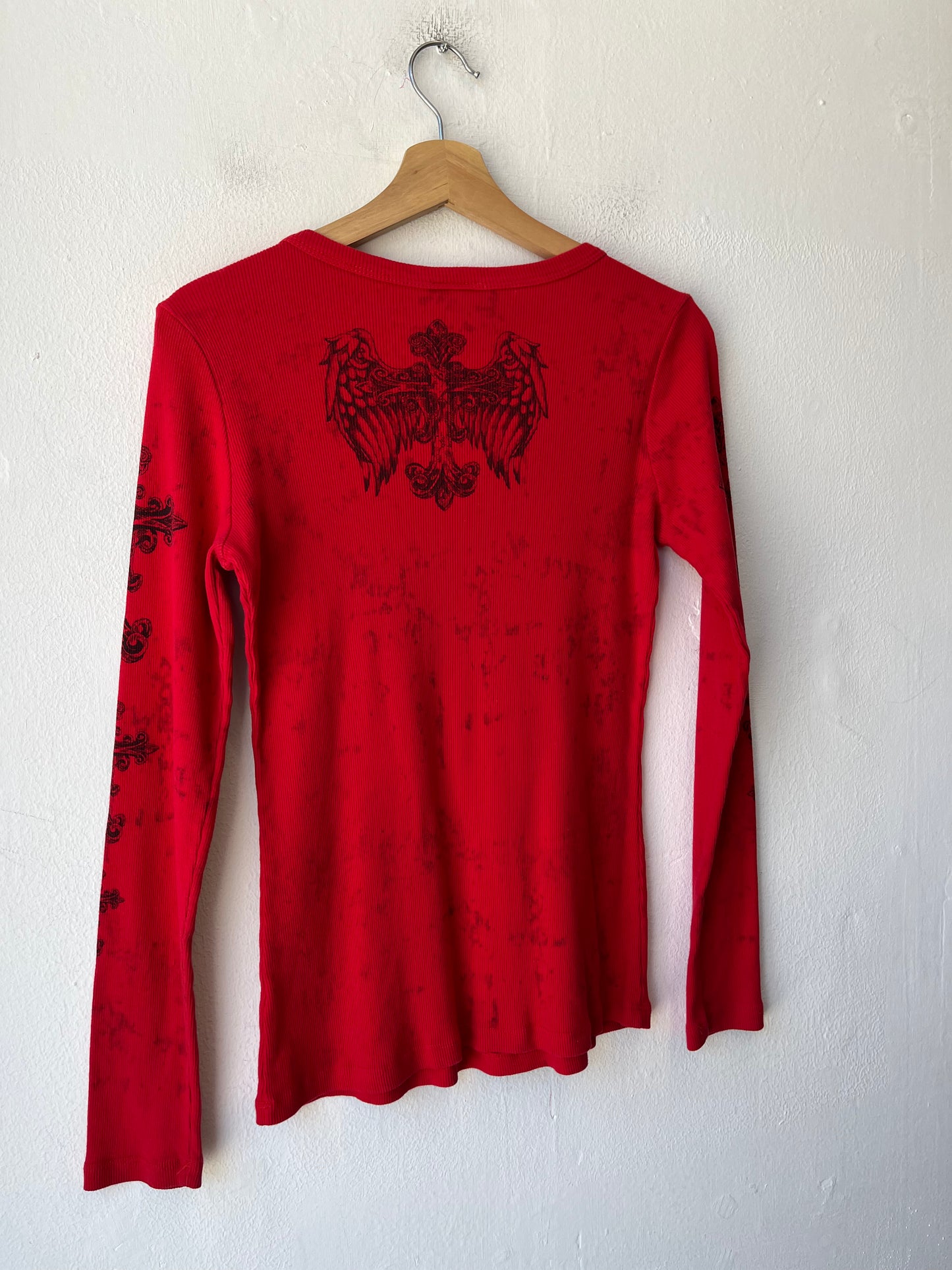 Y2K Rhinestone Long Sleeve Top