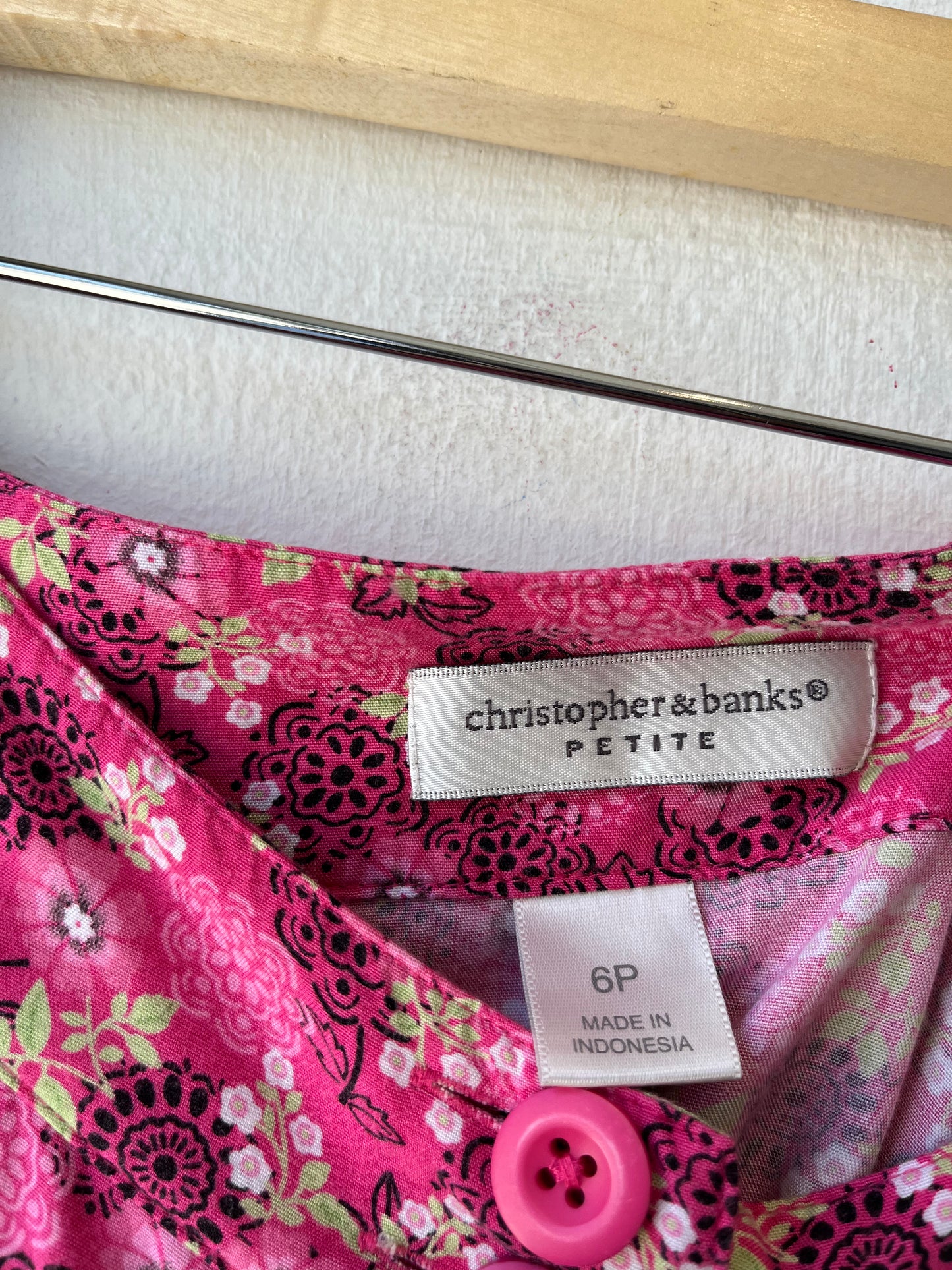 Y2K Pink Floral Skirt 28"