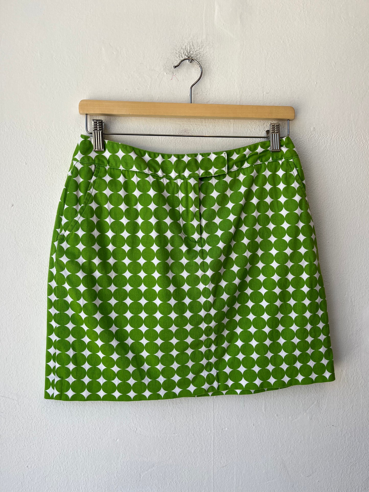 Y2K Green Pattern Skirt 28"