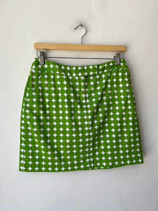 Y2K Green Pattern Skirt 28"