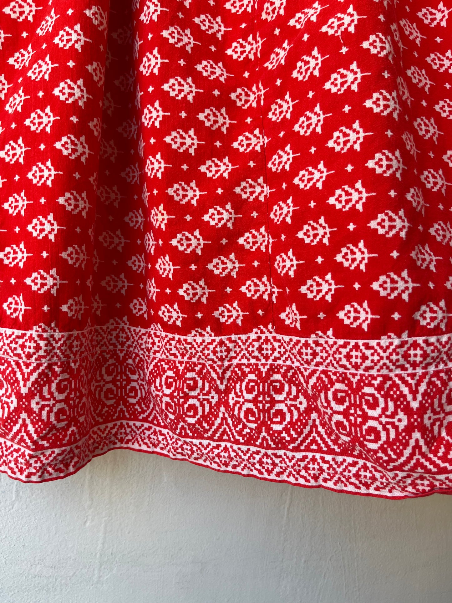 80's Cotton Pattern Sun Dress