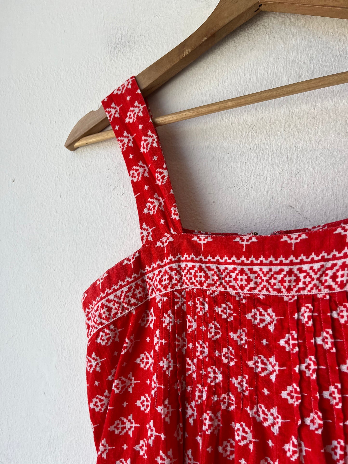 80's Cotton Pattern Sun Dress