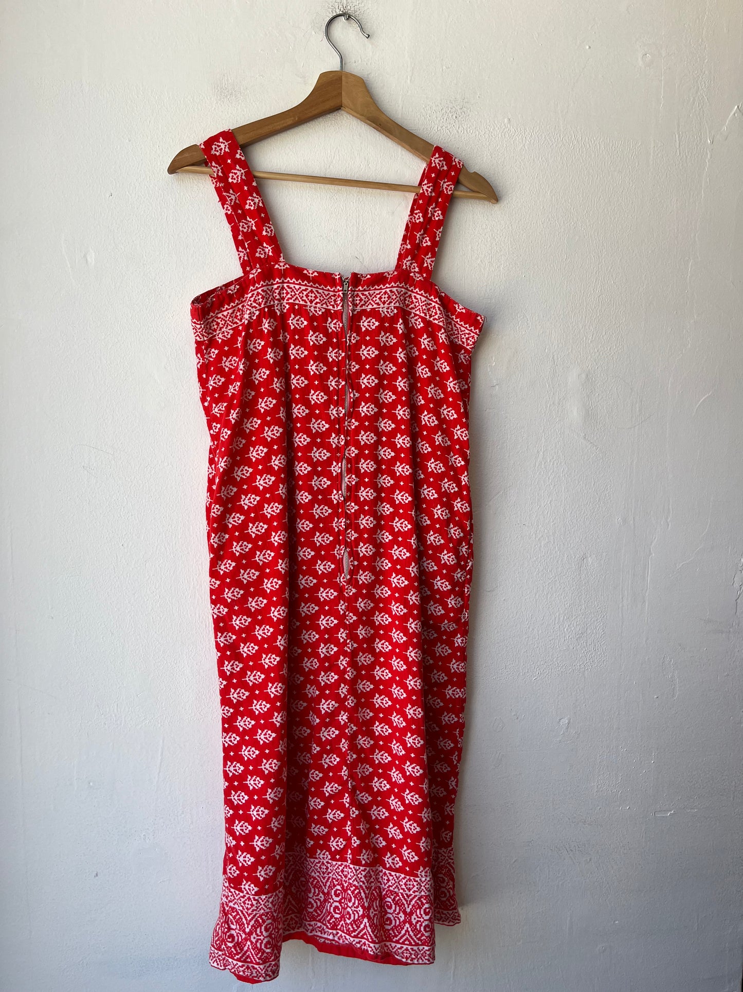 80's Cotton Pattern Sun Dress
