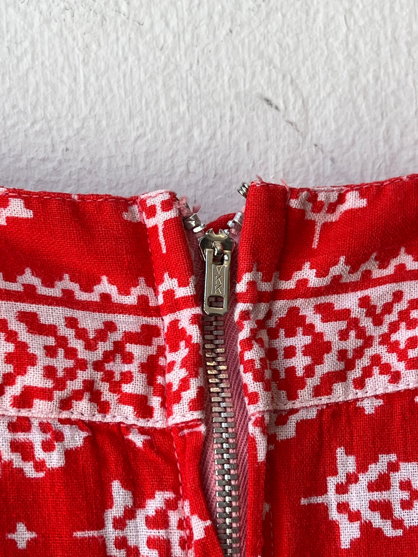 80's Cotton Pattern Sun Dress