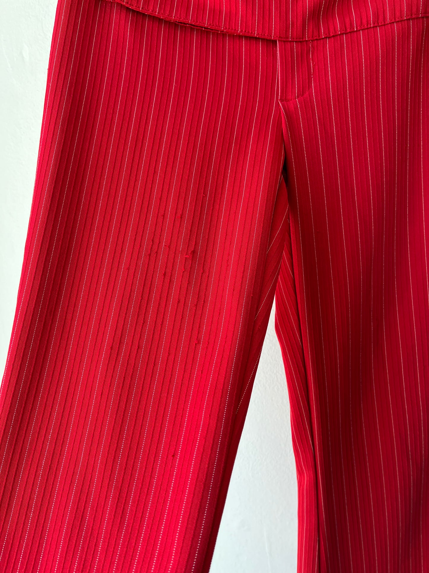 90's Red Pinstripe Pants 29"