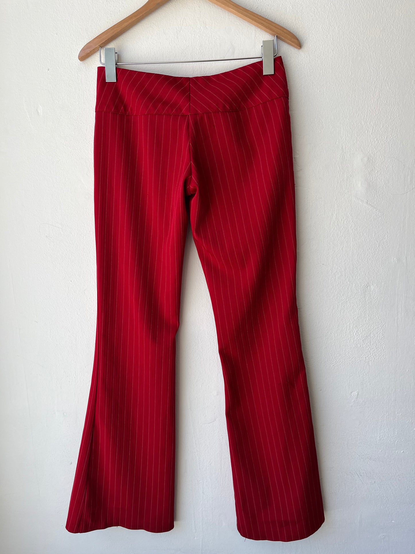 90's Red Pinstripe Pants 29"