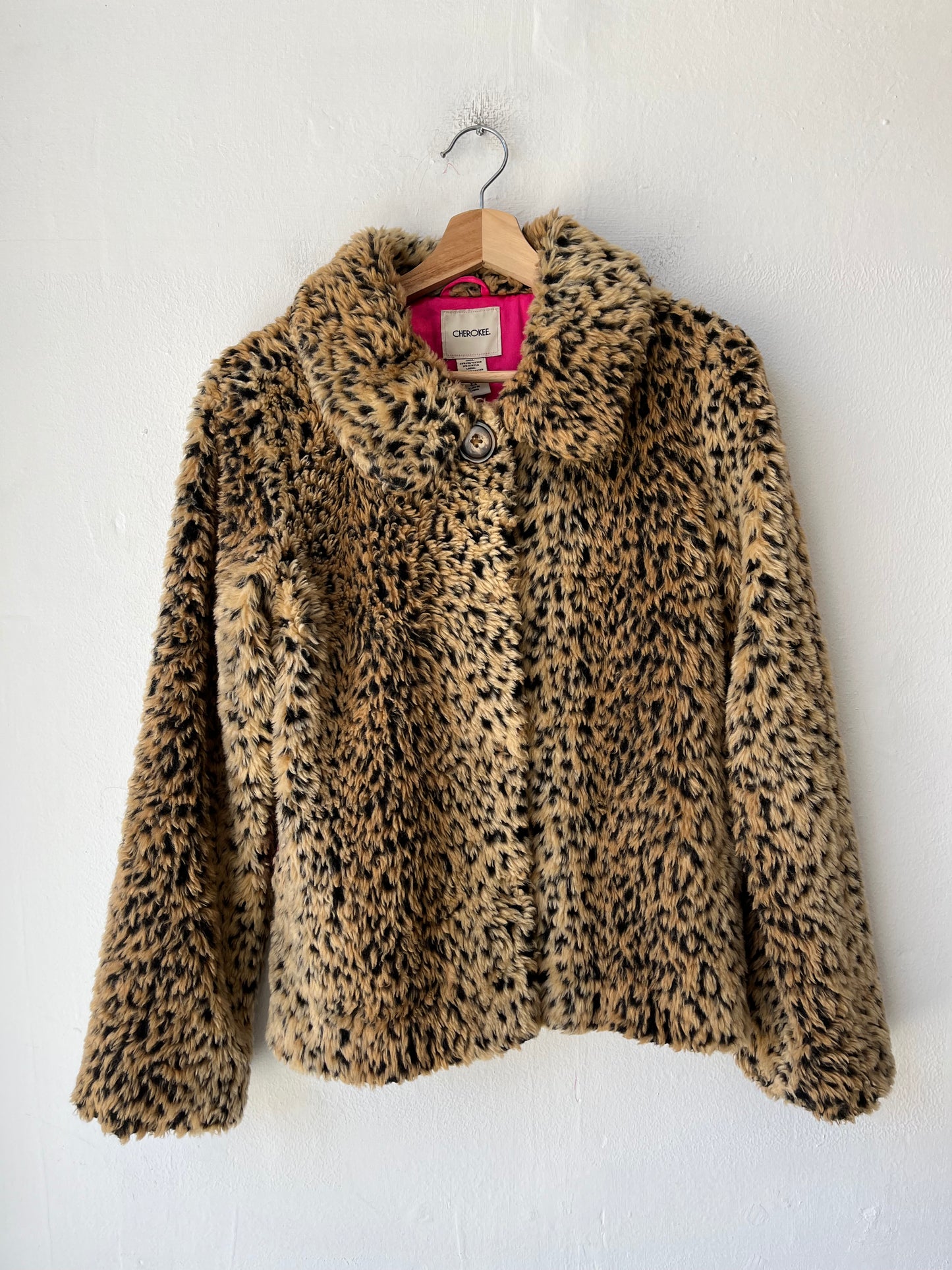 Y2K Fuzzy Leopard Jacket
