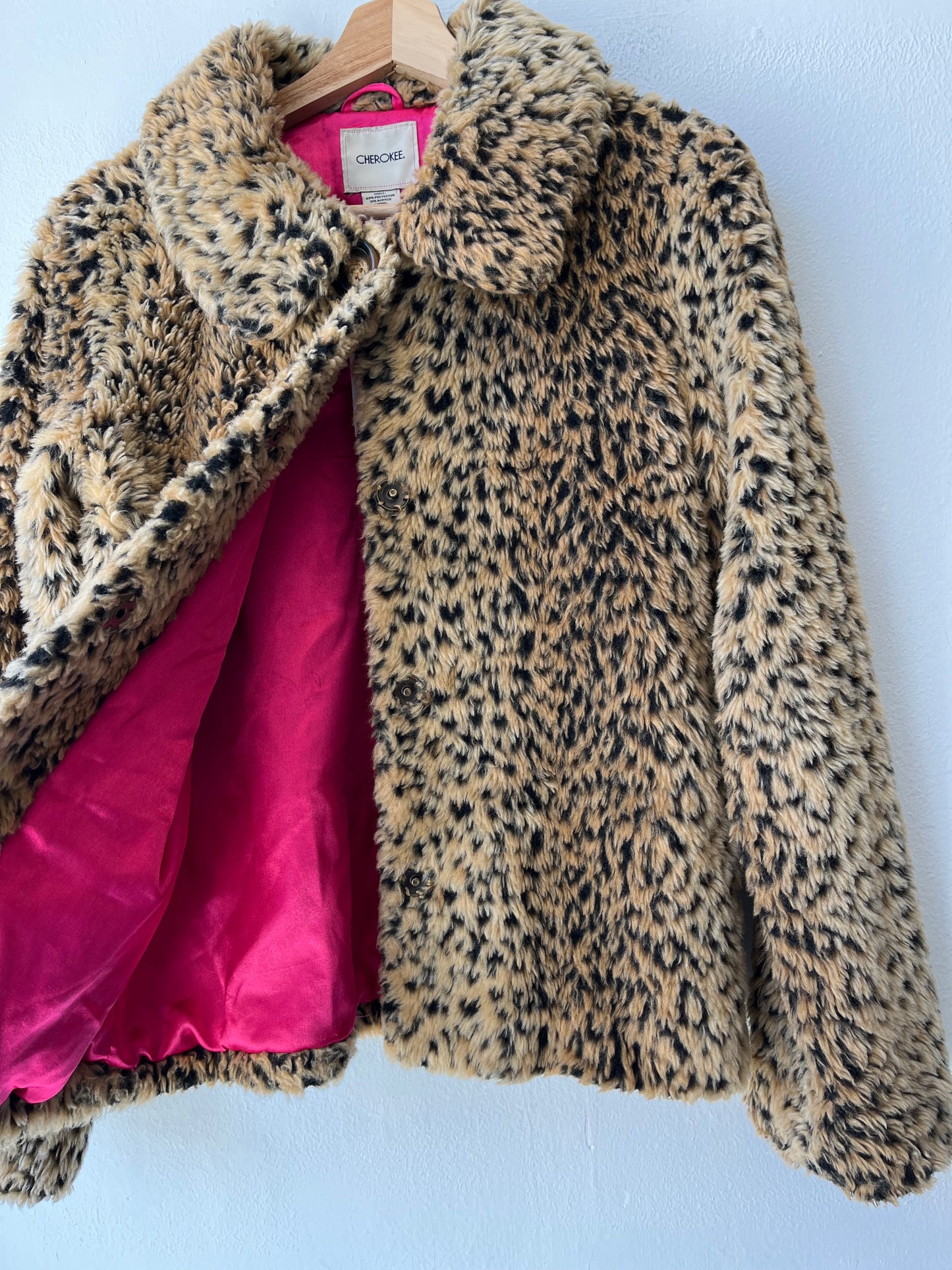 Y2K Fuzzy Leopard Jacket