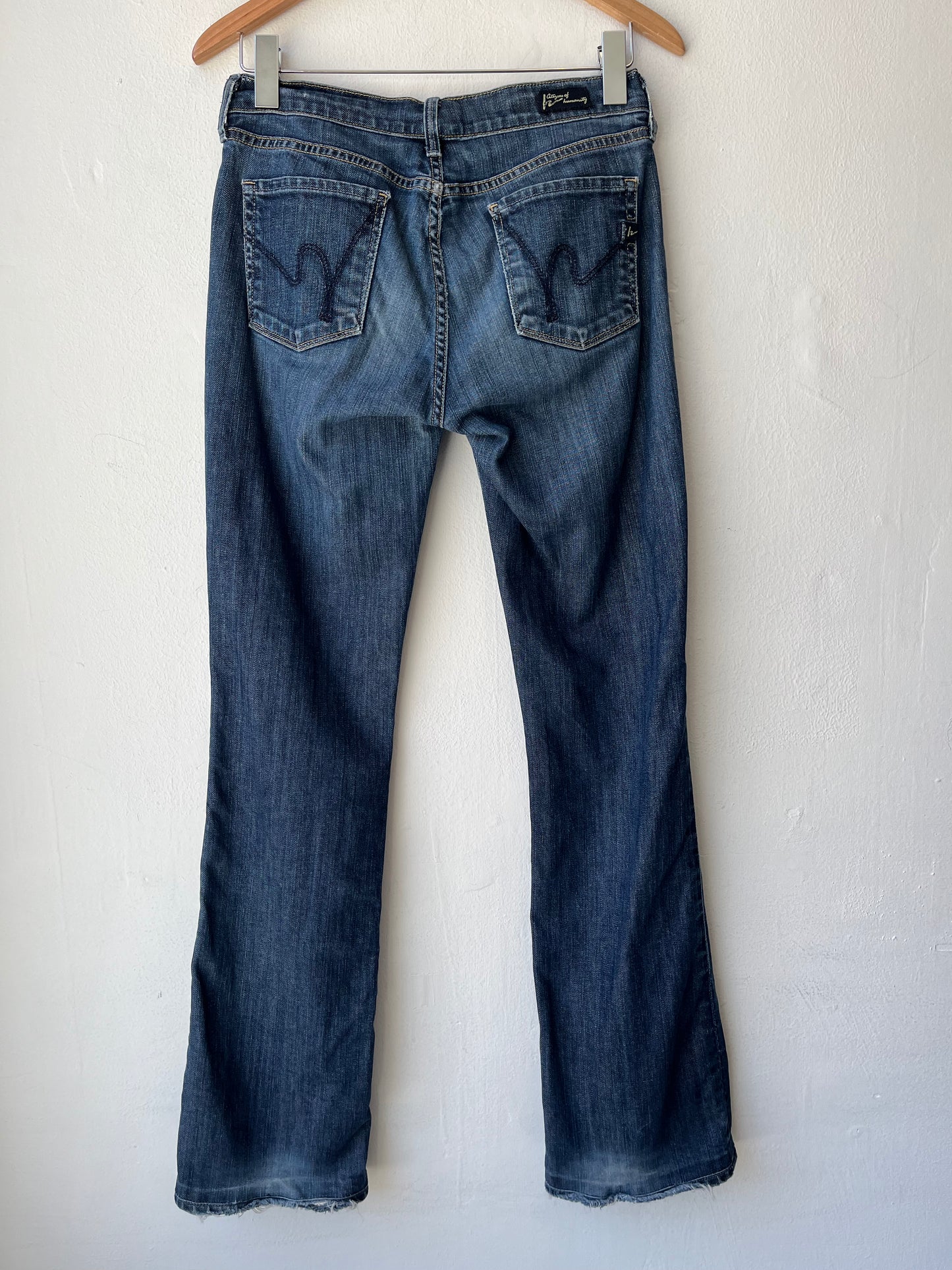 Y2K Dark Wash Boot Cut Jeans 29"