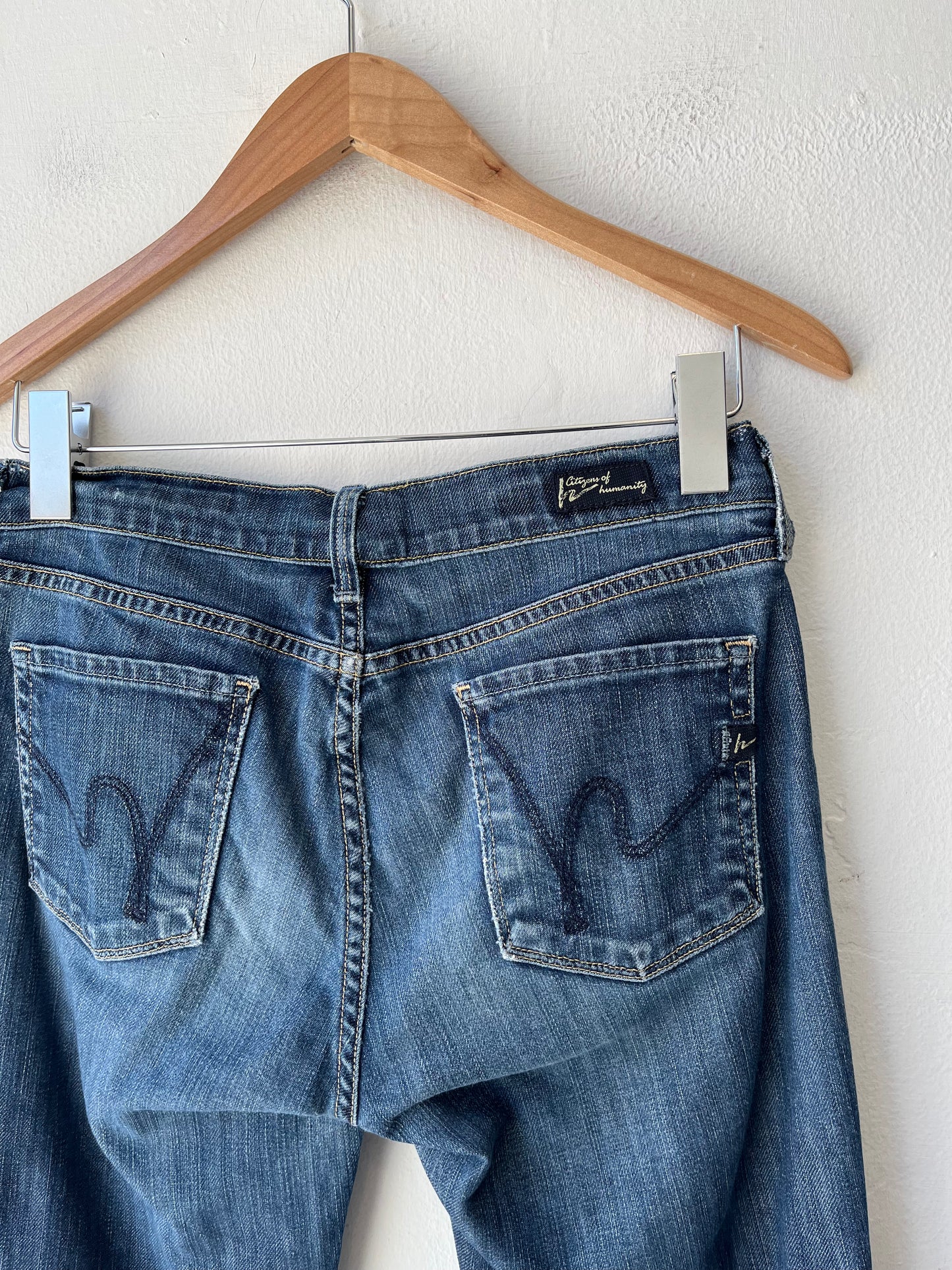 Y2K Dark Wash Boot Cut Jeans 29"