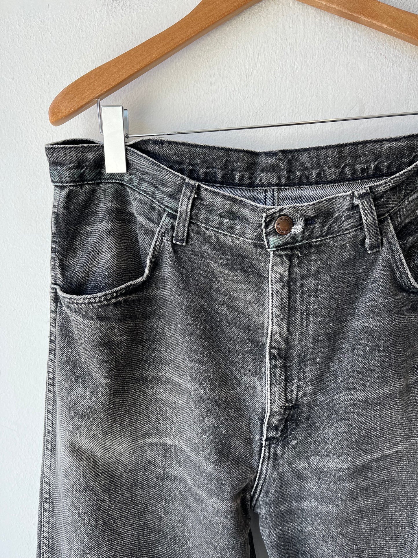 90's Black Rustler Jeans 34"