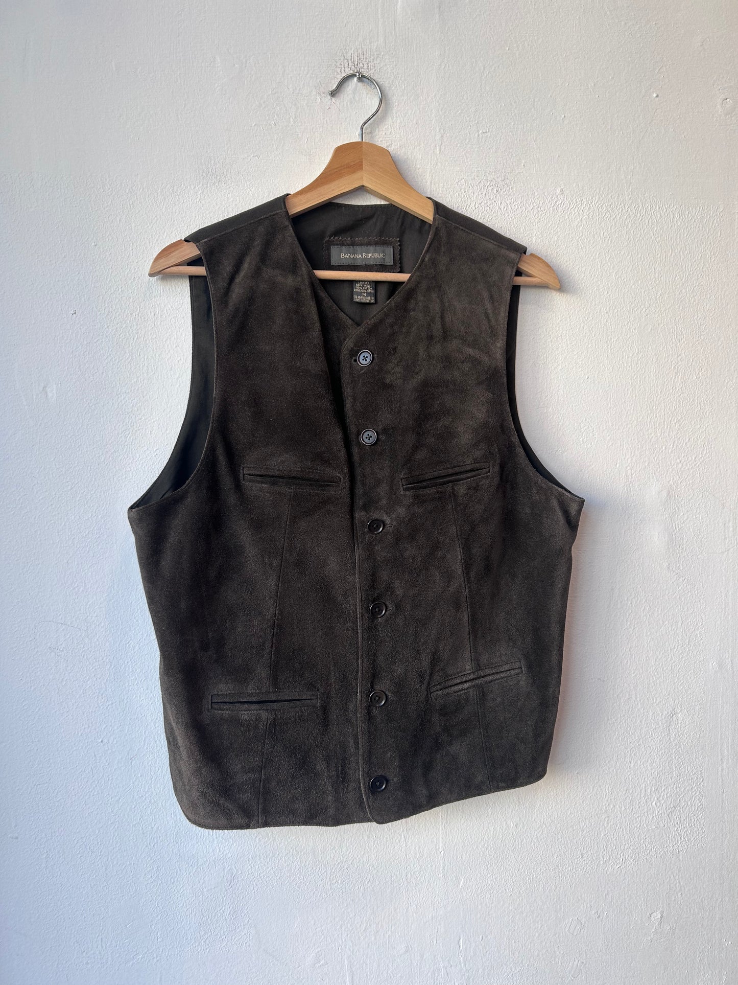 90's Banana Republic Suede Vest