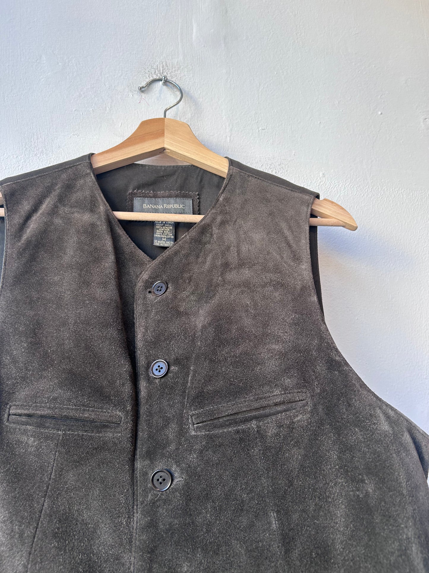 90's Banana Republic Suede Vest