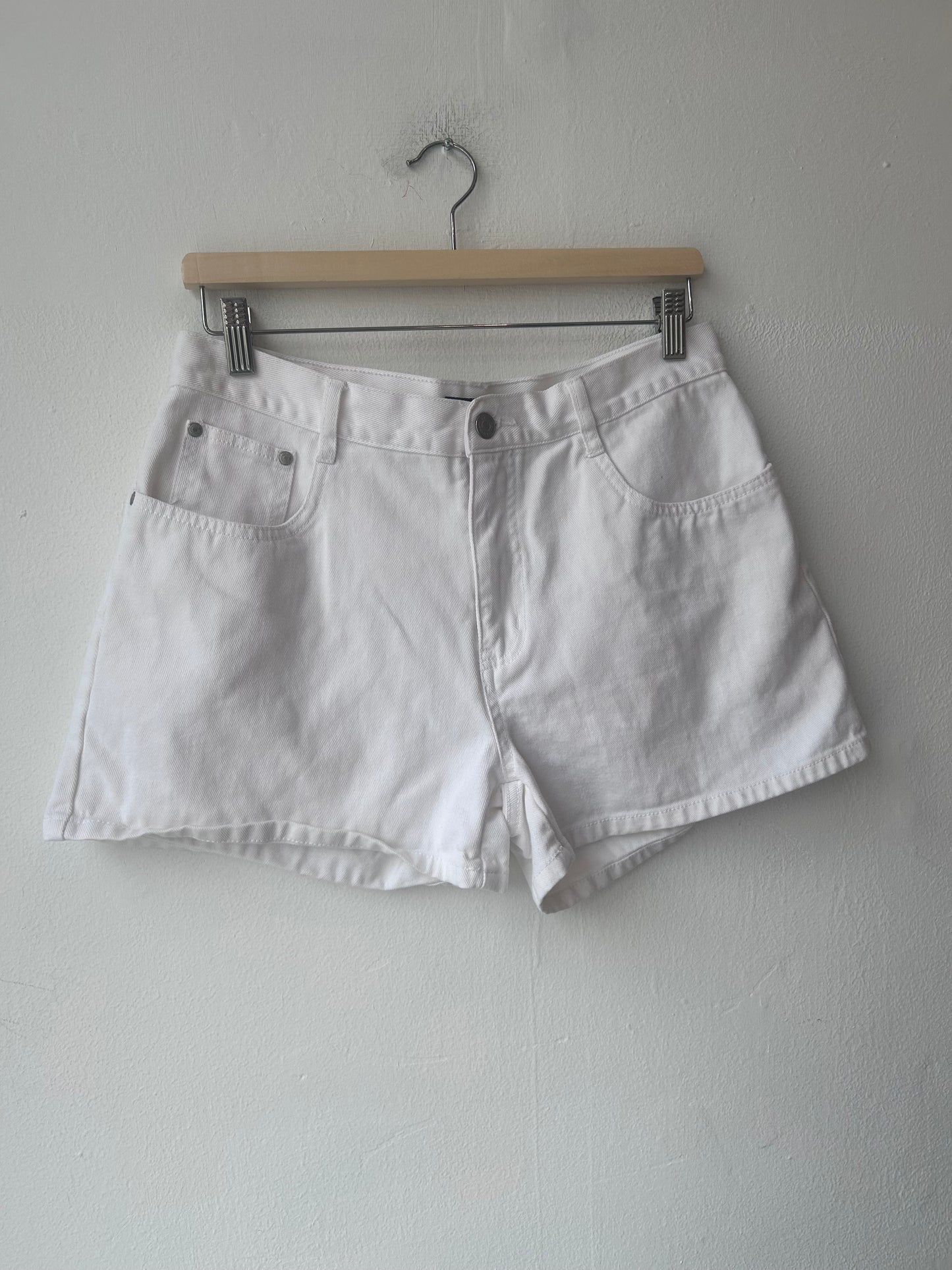 Y2K White Denim Shorts 31"