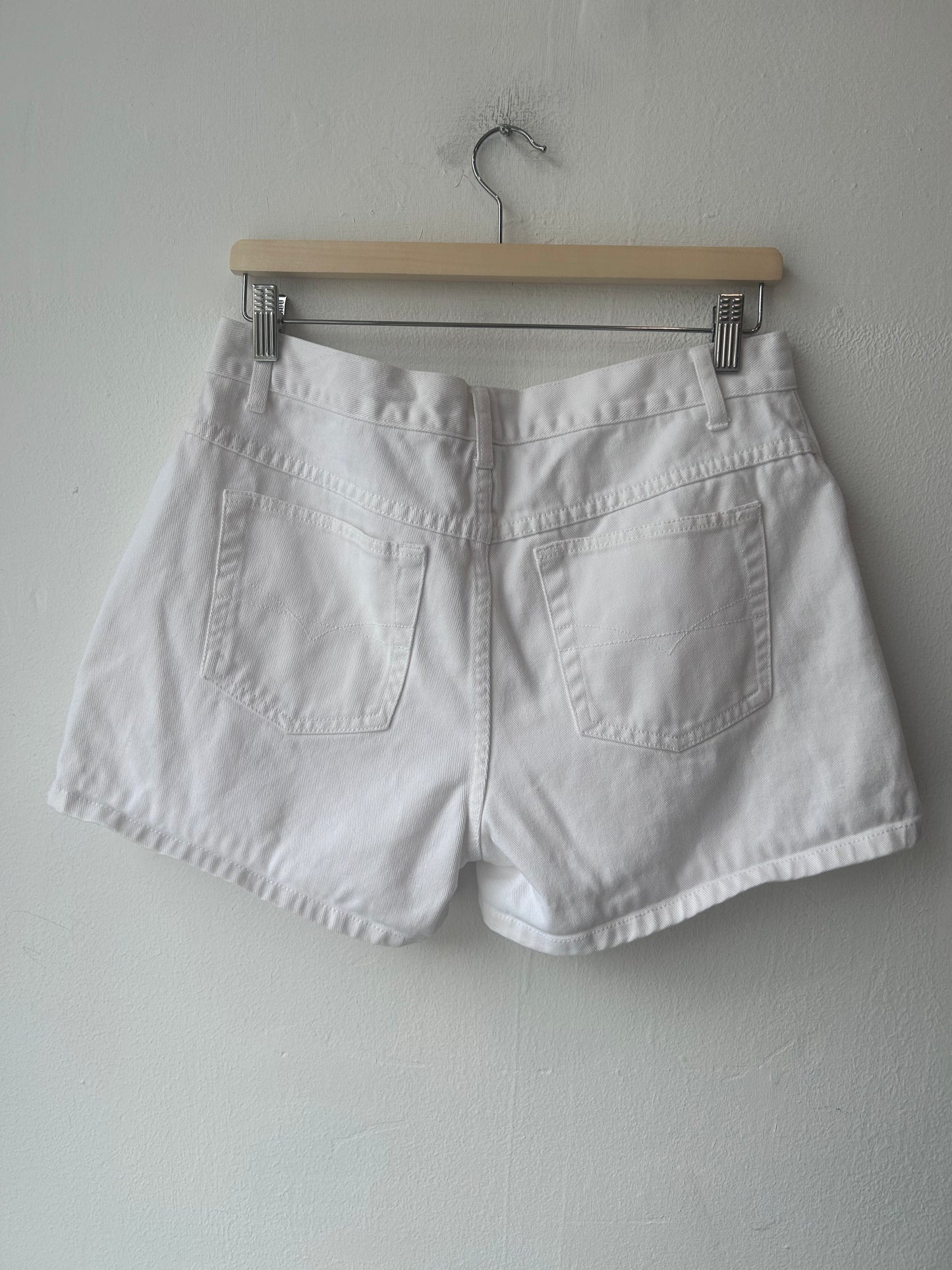 Y2K White Denim Shorts 31"