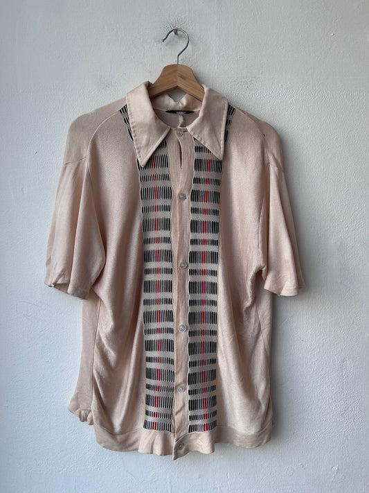 50's Button Up Knit Shirt