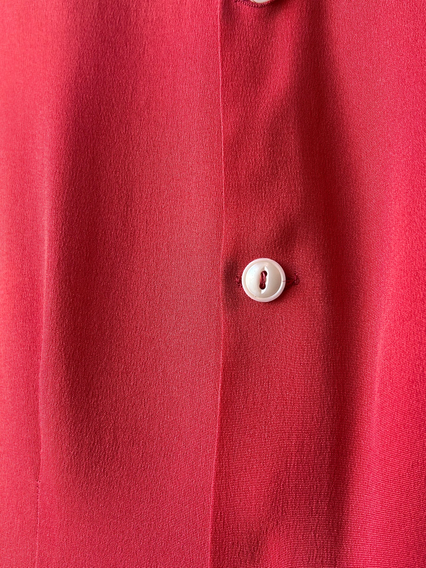 50's Coral Silk Blouse