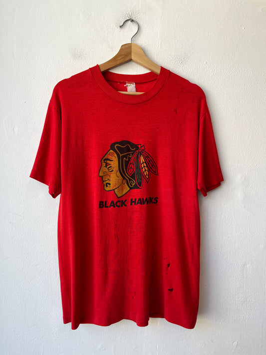 80's Black Hawks T-Shirt