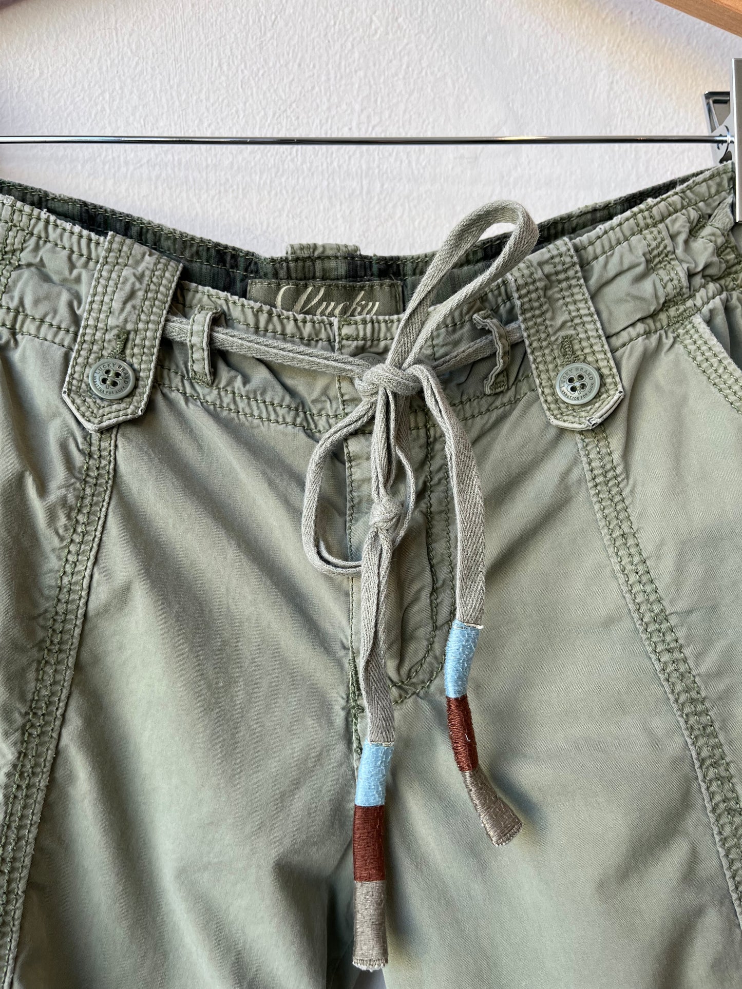 Y2K Low Rise Embellished Cargo Pants 28-31"