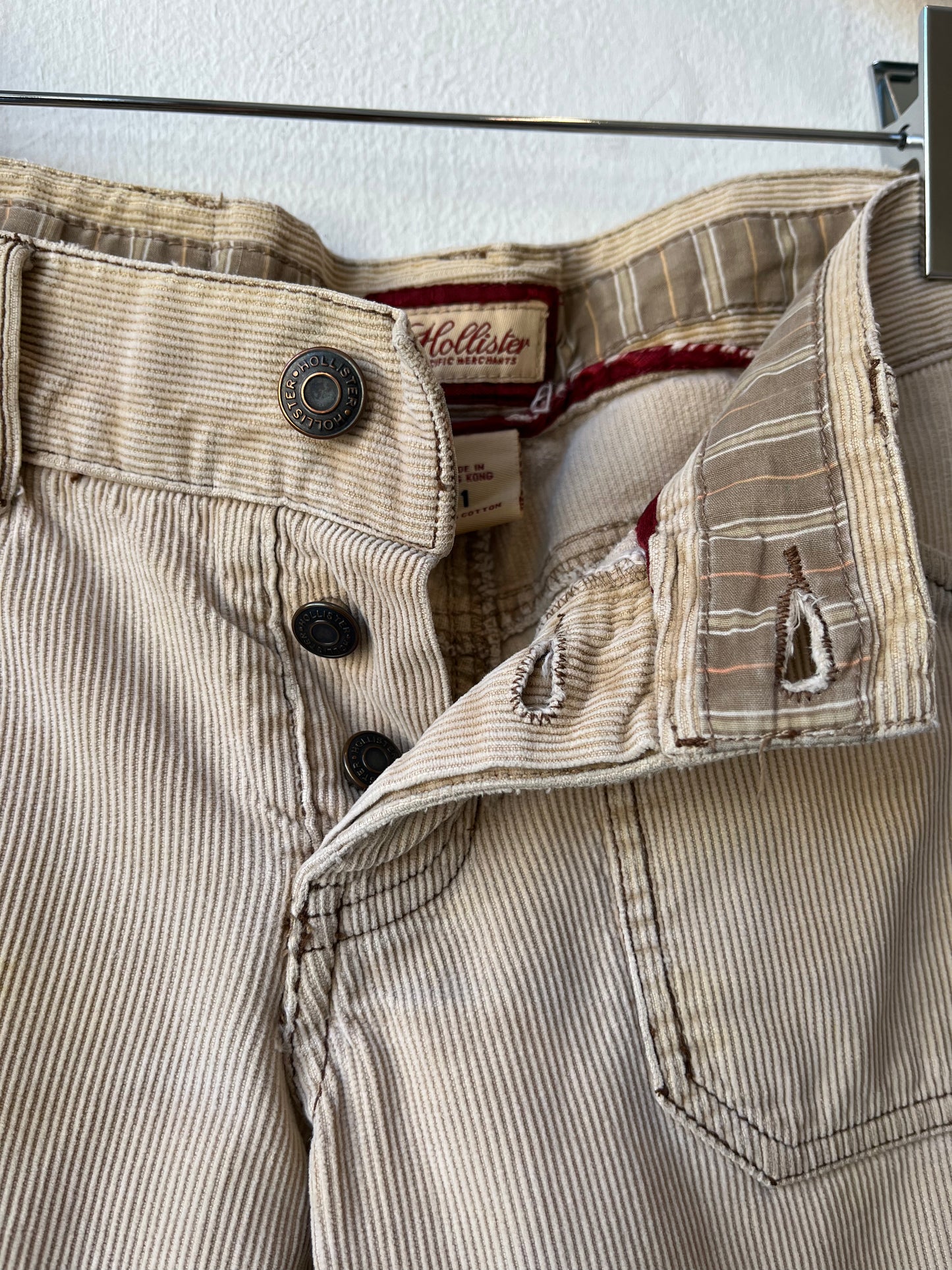 Y2K Low-Rise Corduroy Flare Pants 28"