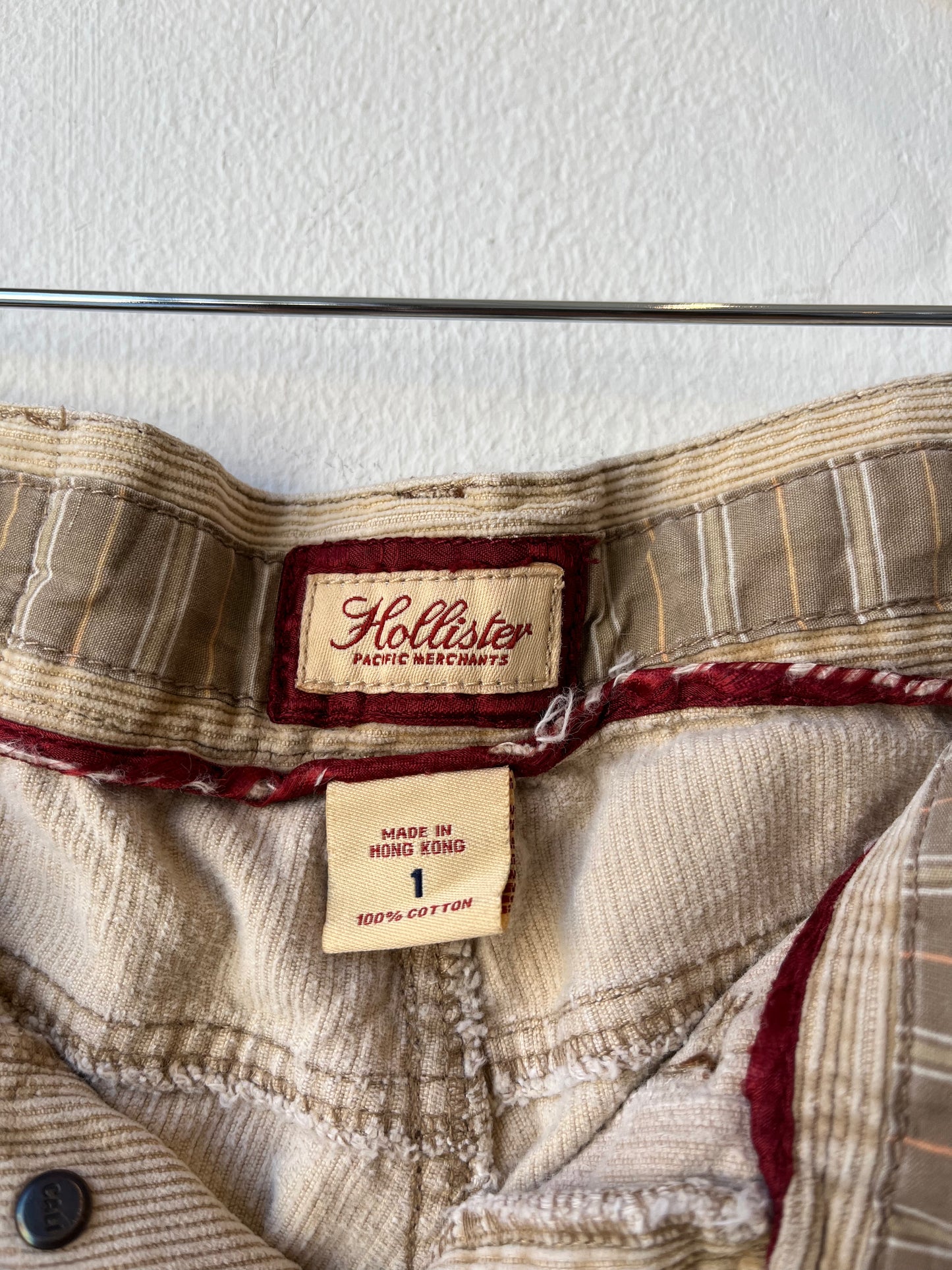 Y2K Low-Rise Corduroy Flare Pants 28"