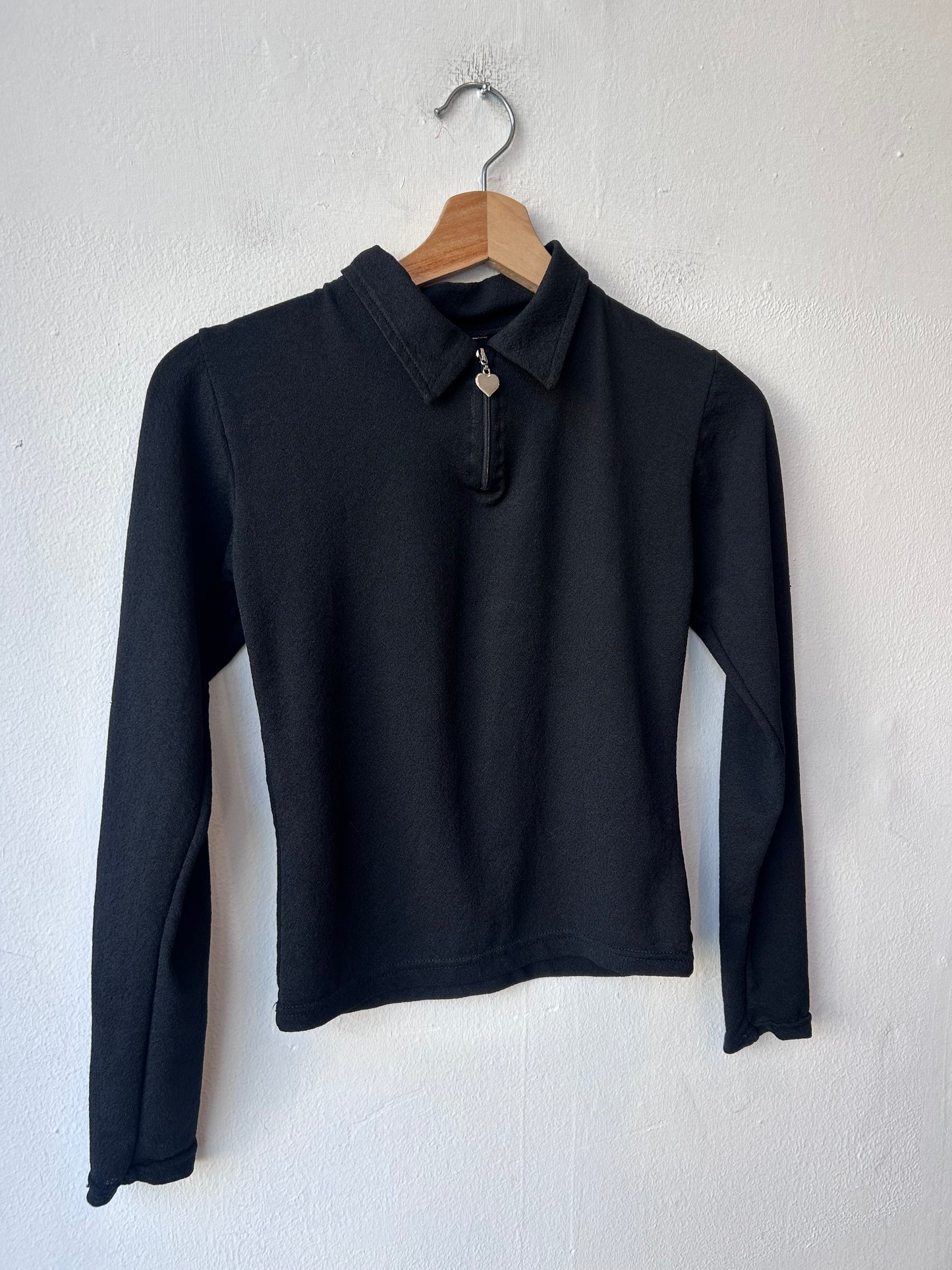 90's Quarter Zip Heart Long Sleeve