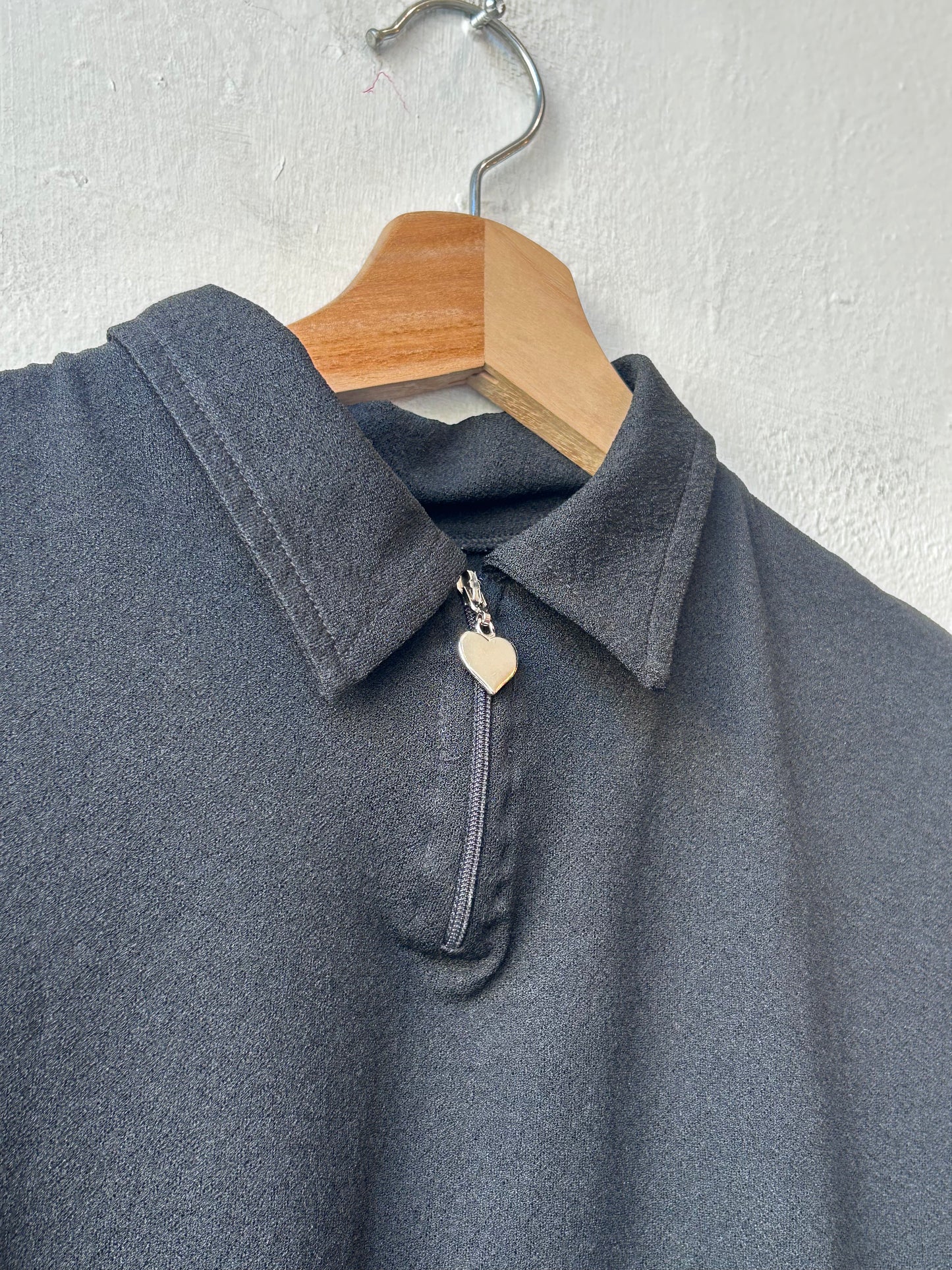90's Quarter Zip Heart Long Sleeve
