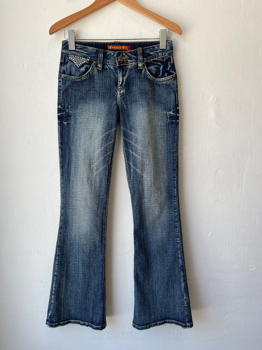 Y2K Bedazzled Mudd Jeans 28”