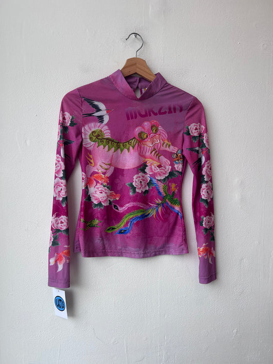 Y2K Pink Dragon Top