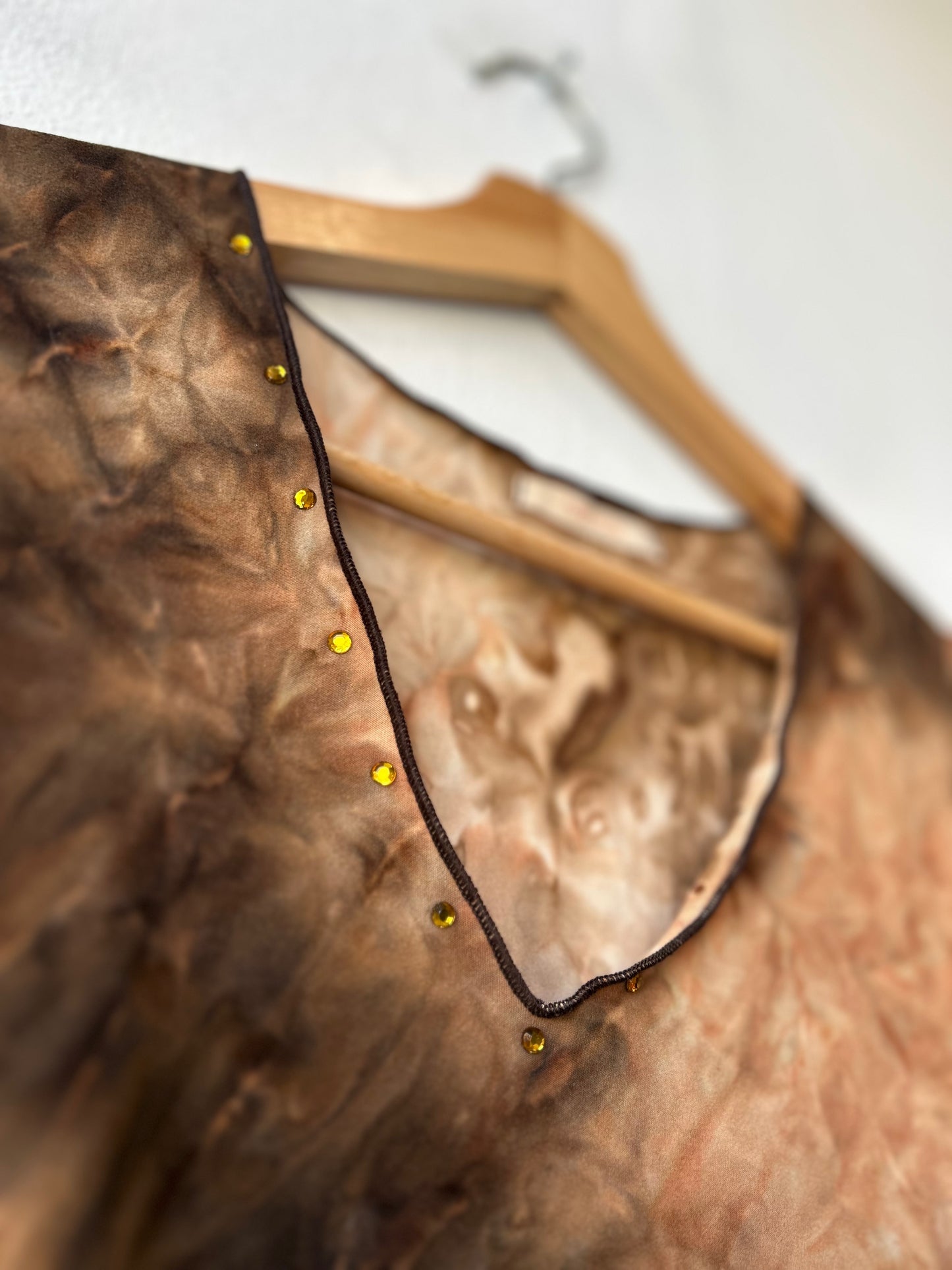Y2K V Neck Studded Top