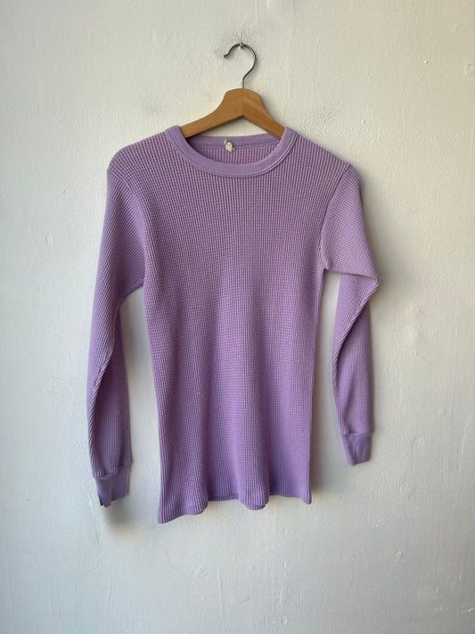 70's Purple Thermal Long Sleeve