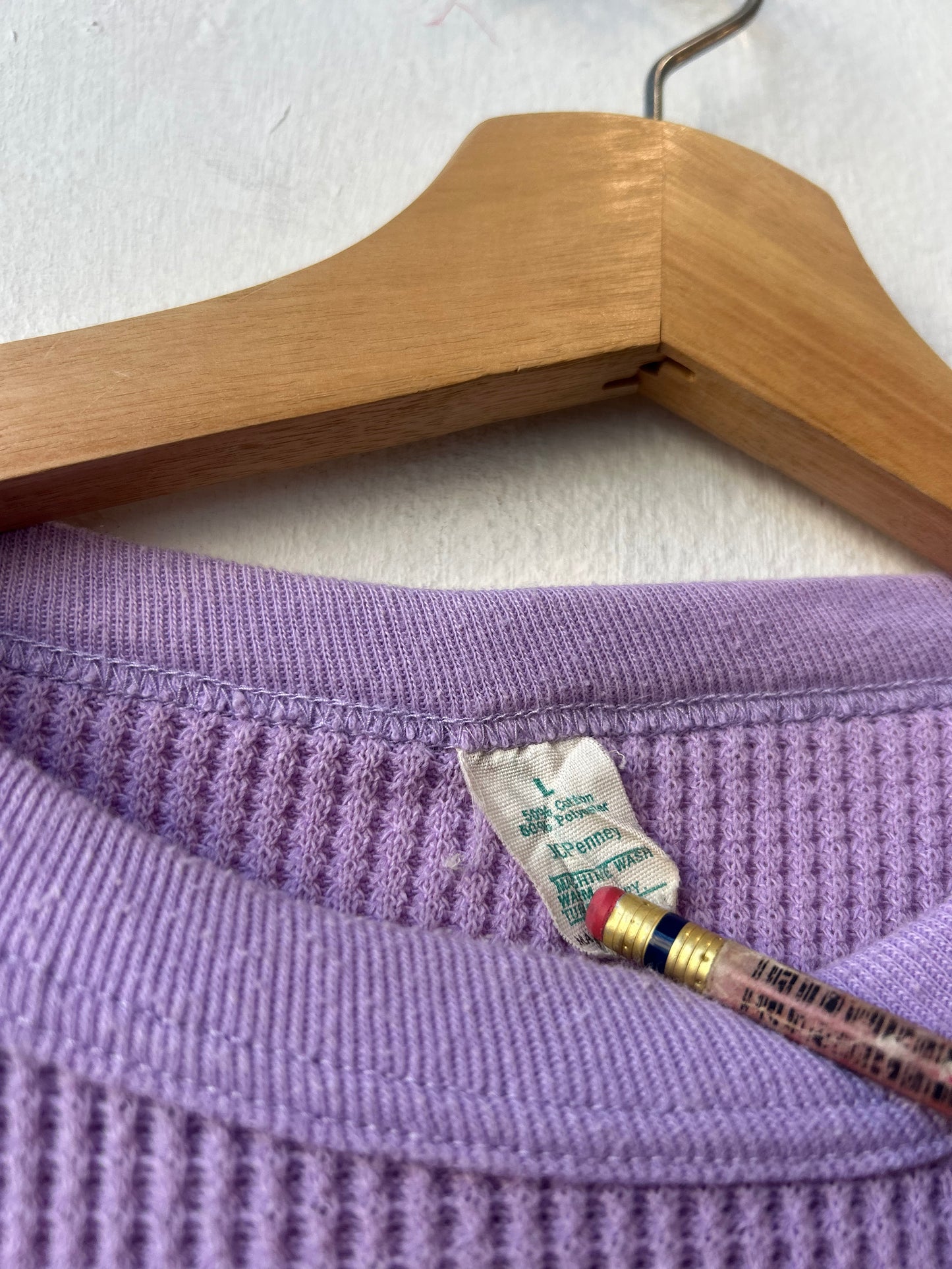 70's Purple Thermal Long Sleeve