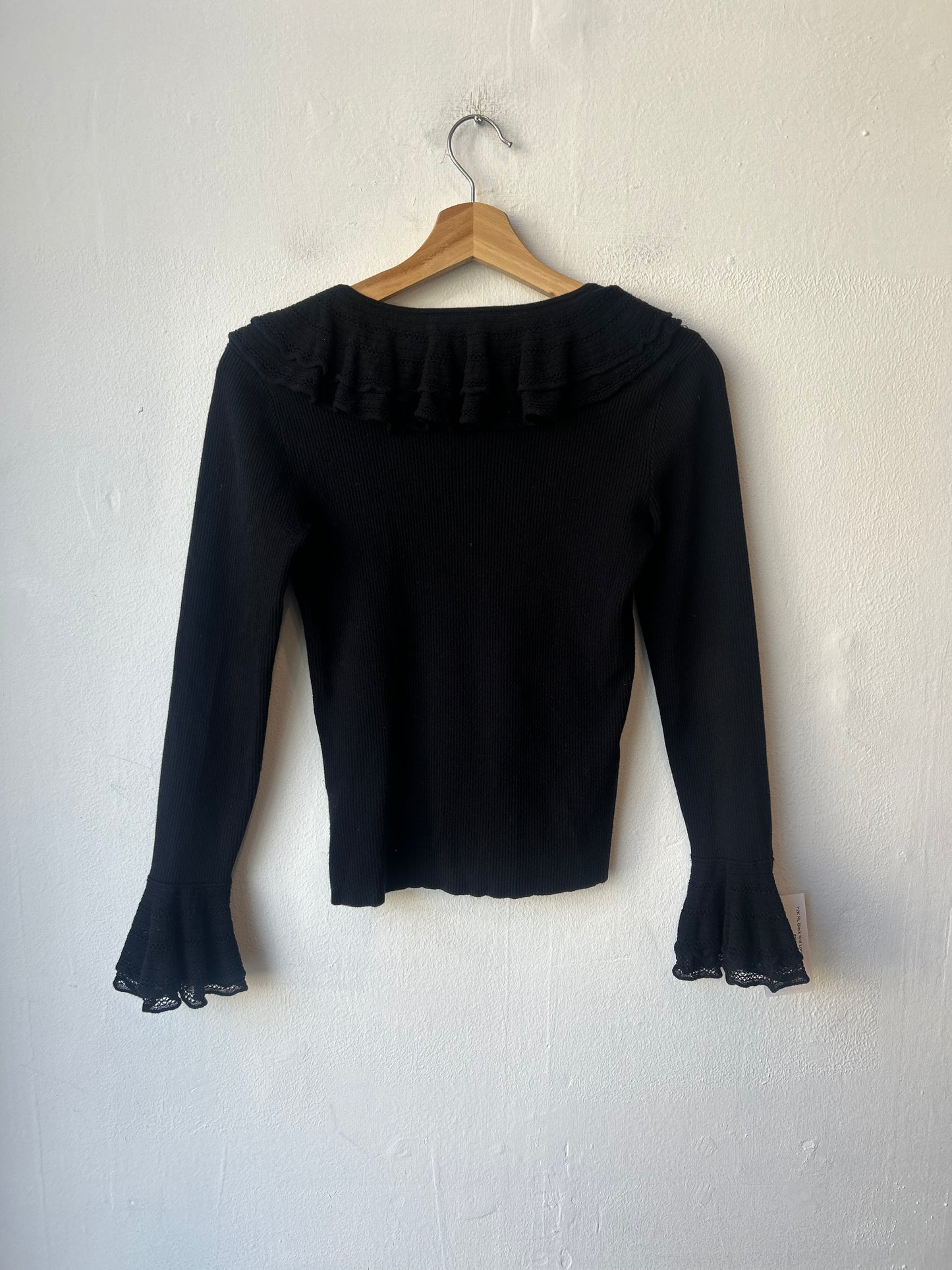 Y2K RL Black Knit Long Sleeve Top