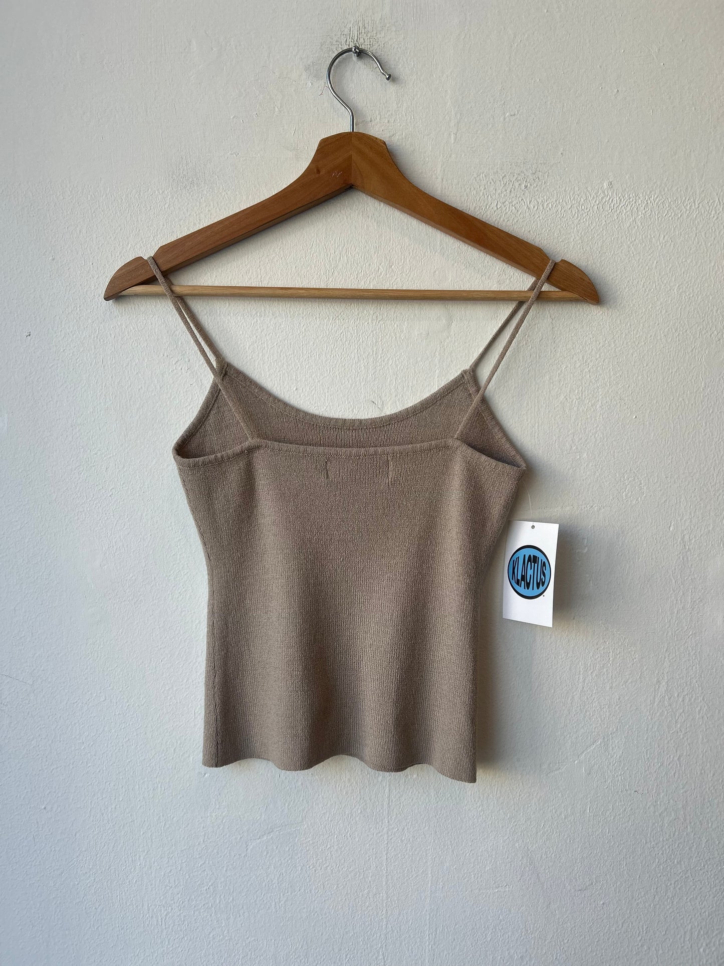 Y2K Tan Ribbed Camisole