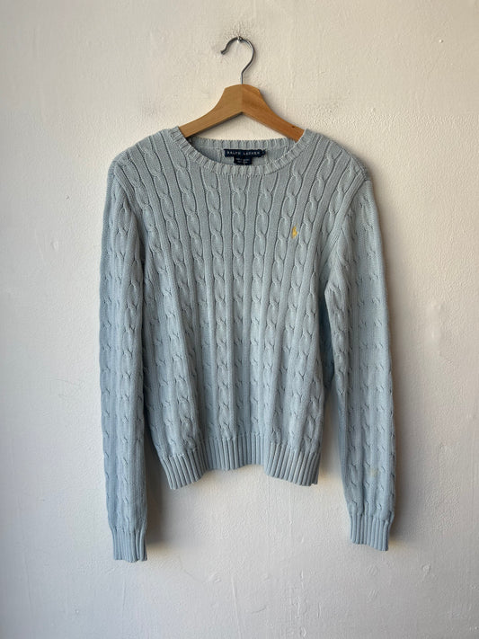 Y2K Polo Cable Knit Sweater