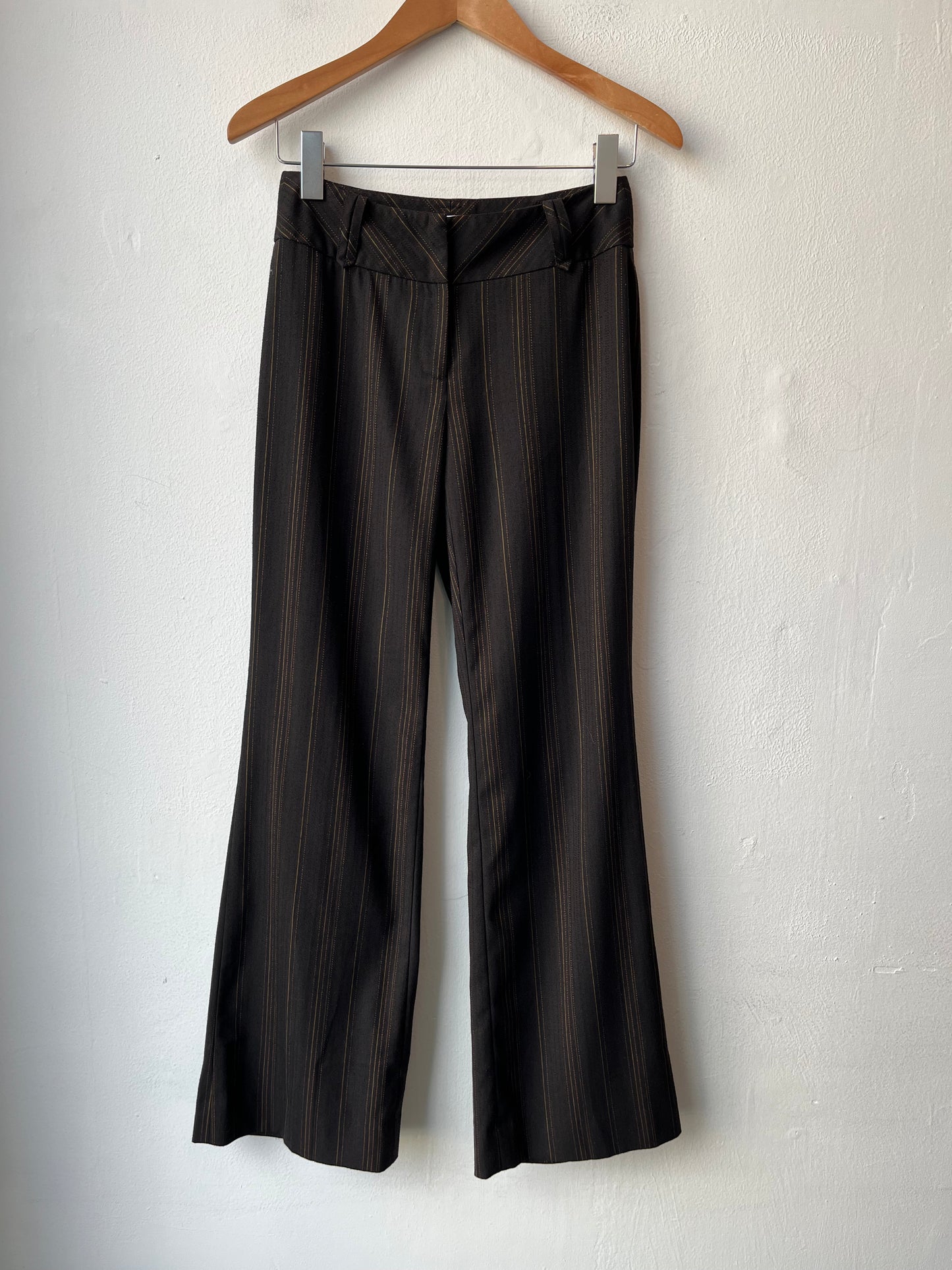 Y2K Brown Pinstripe Dress Pants 27"